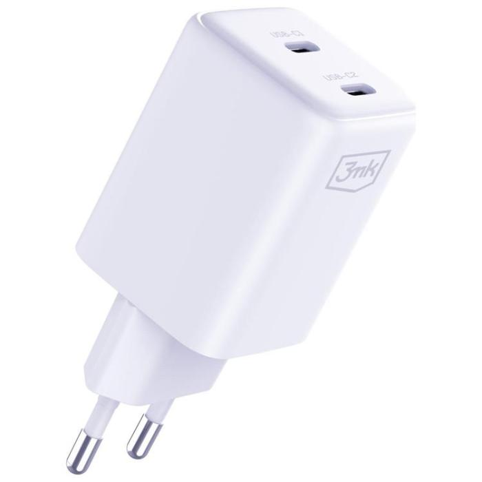 3MK - 3MK Snabbladdare 45W 2xUSB-C QC4+ PPS 2C Super Fast - Vit