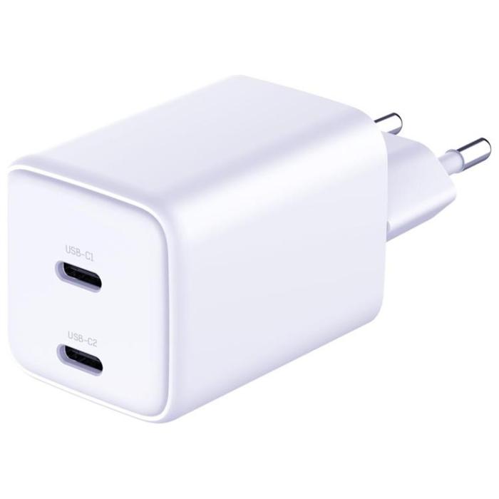 3MK - 3MK Snabbladdare 45W 2xUSB-C QC4+ PPS 2C Super Fast - Vit