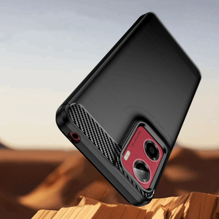 Tech-Protect - Tech-Protect Motorola Moto G05/E15 Mobilskal TPU Carbon - Svart