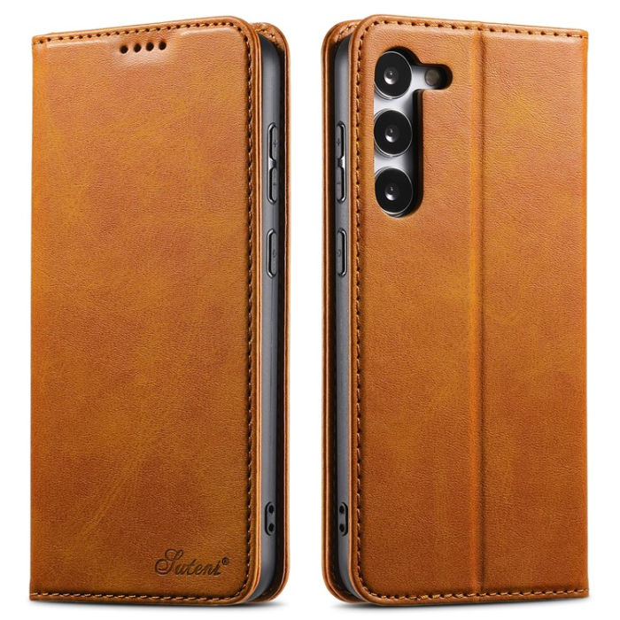 SUTENI - SUTENI Galaxy S23 Plus Plånboksfodral Kickstand Flip - Khaki