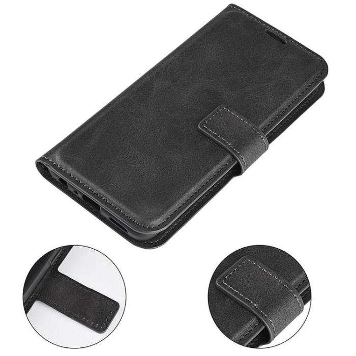 OEM - iPhone 15 Plus Plånboksfodral Calf Flip Folio - Svart