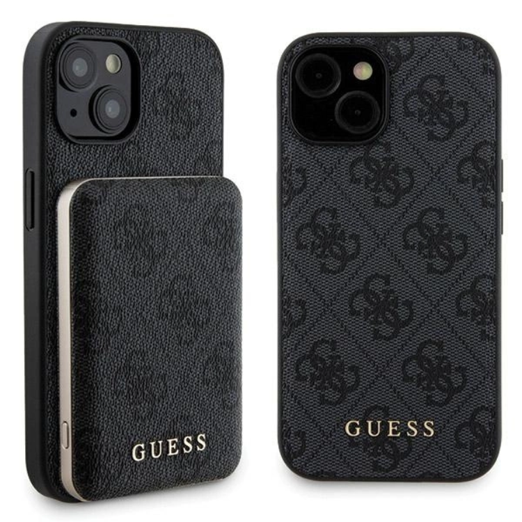 Guess iPhone 15 Mobilskal Med Powerbank 5000mAh Magsafe Metal Logo | 2353 | AlltMobil