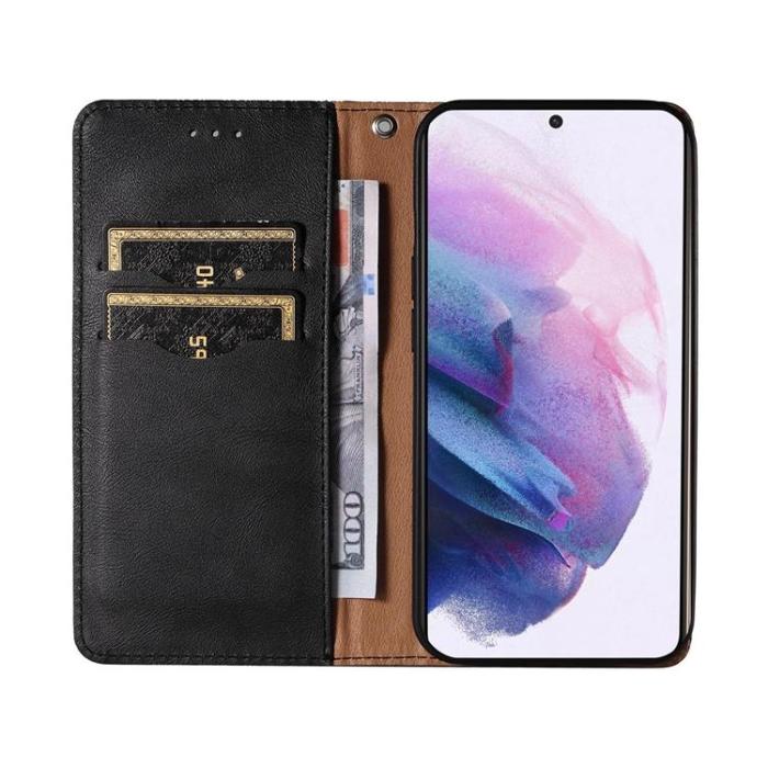 OEM - Galaxy S22 Plånboksfodral Magnet Strap - Svart
