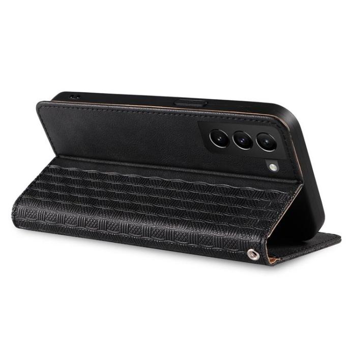 OEM - Galaxy S22 Plånboksfodral Magnet Strap - Svart