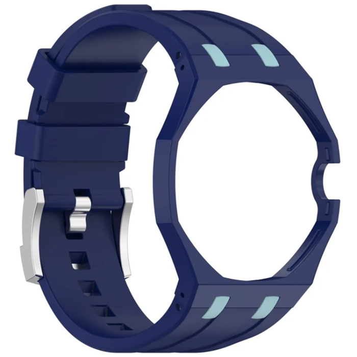 A-One Brand - Swatch Royal Pop Silikonarmband med Integrerat Skyddsskal - Ljusblå