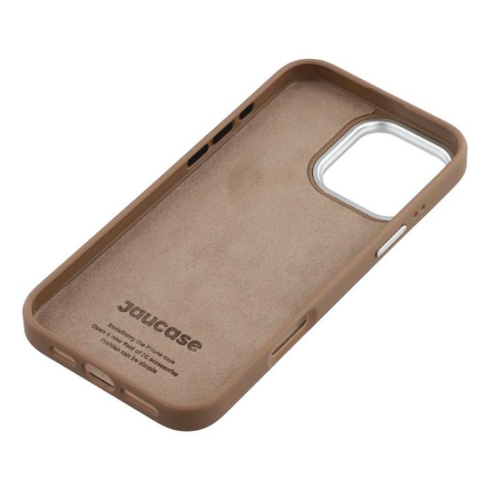 JAUCASE - JAUCASE iPhone 16 Pro Max Mobilskal MagSafe korthållare - Brun
