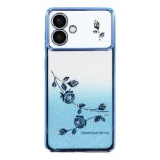 KADEM - KADEM Samsung Galaxy S26 Edge Skal Blommor TPU Flexibel Gradient - Bl&aring;