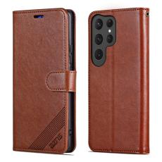 AZNS - AZNS Samsung Galaxy S26 Ultra Pl&aring;nboksfodral Konstl&auml;der St&auml;ll - Brun
