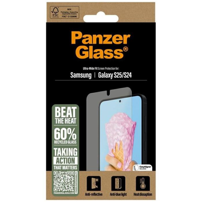 PanzerGlass - PanzerGlass Galaxy S25 Härdat Glas Skärmskydd All-in-One Ultra-Wide Fit