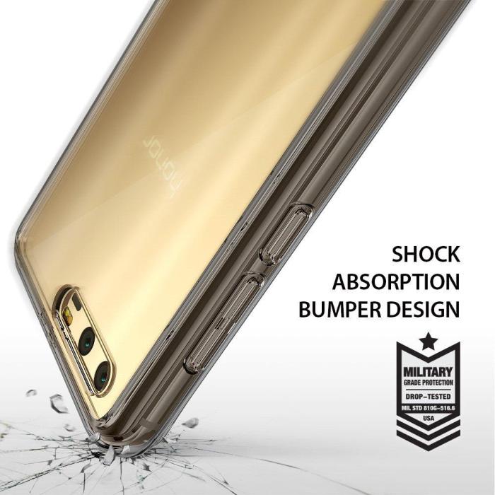 UTGATT4 - Ringke Fusion Shock Absorption Skal till Huawei Honor 9 - Grå