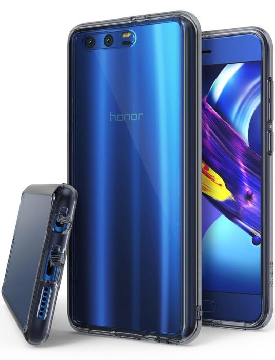 UTGATT4 - Ringke Fusion Shock Absorption Skal till Huawei Honor 9 - Grå
