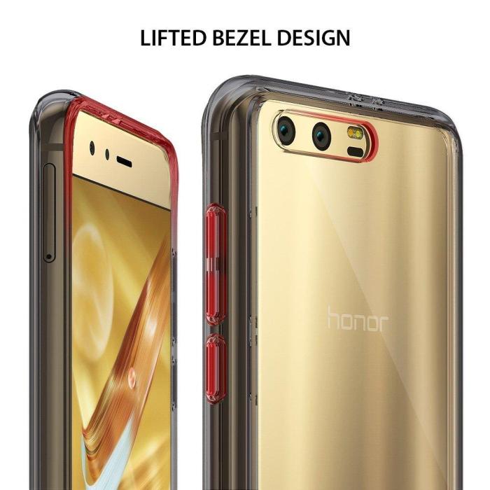 UTGATT4 - Ringke Fusion Shock Absorption Skal till Huawei Honor 9 - Grå