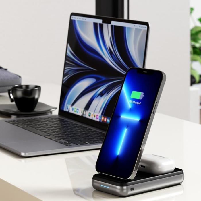 Satechi - Satechi 2-in-1 Trådlös Laddare Maximera din Laddning