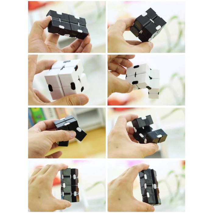 UTGATT5 - Sensory Fidget Infinity Cube Antistress - Svart
