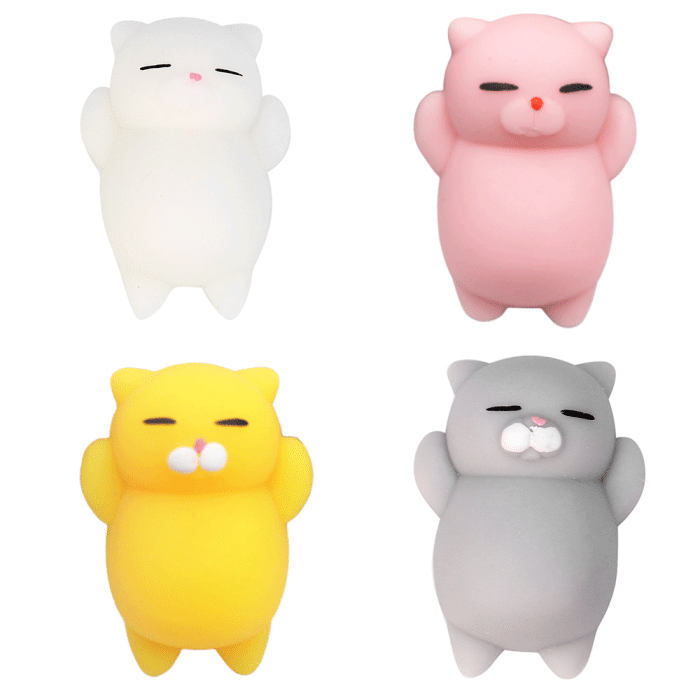 Fidget Toys - 4-Pack Mochi Toys Animals - Squishy Fidget - Blandade Färger