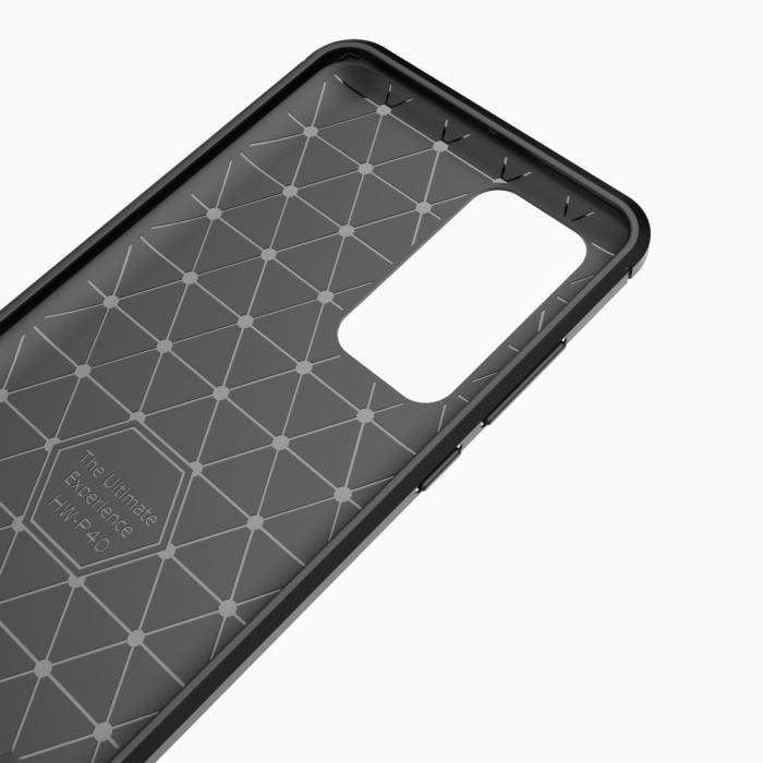 OEM - Carbon Fiber mobilskal till Huawei P40 - Blå