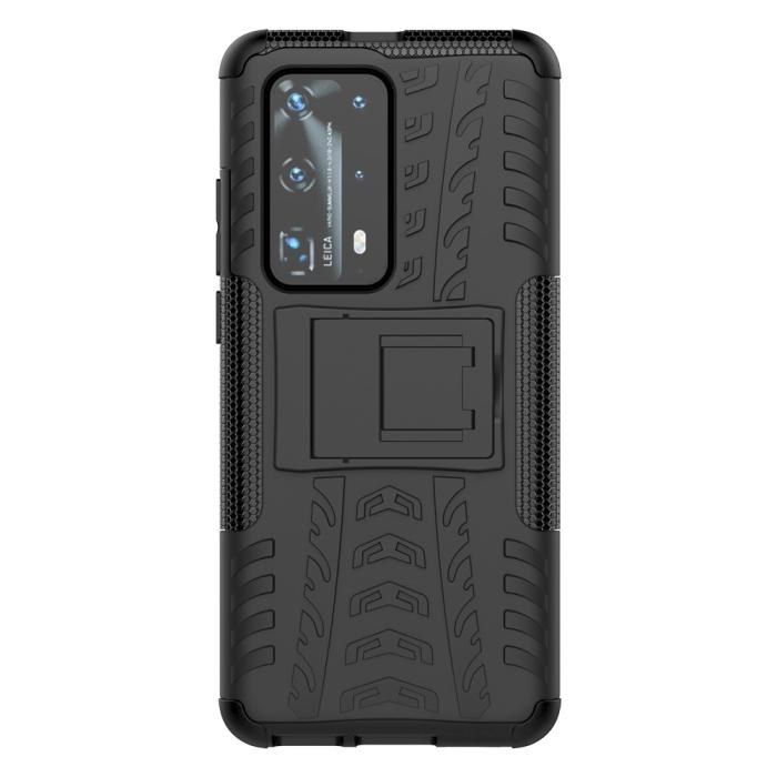 OEM - Tyre Kickstand mobilskal till Huawei P40 Pro - Svart