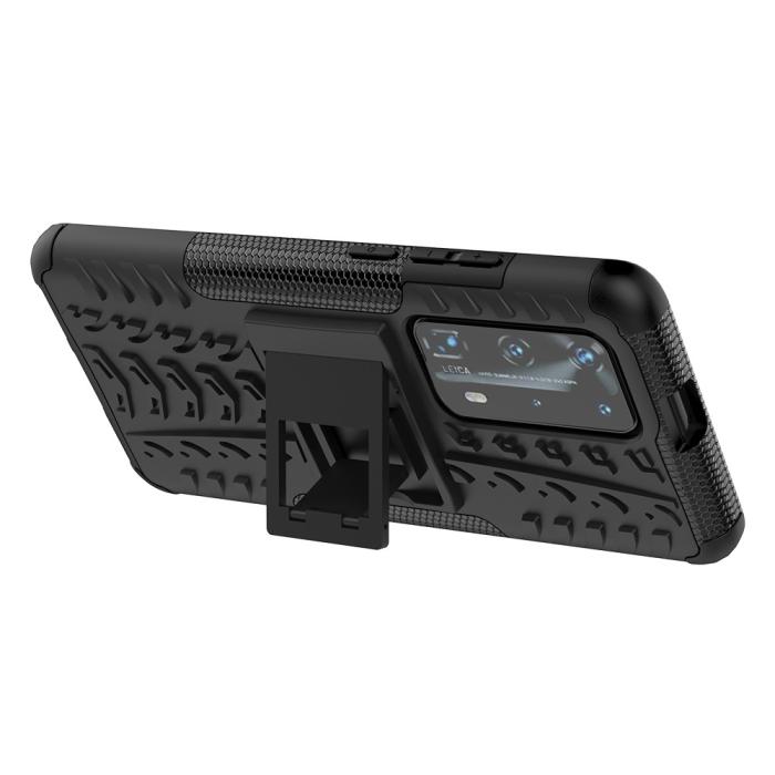 OEM - Tyre Kickstand mobilskal till Huawei P40 Pro - Svart