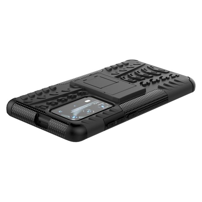 OEM - Tyre Kickstand mobilskal till Huawei P40 - Svart