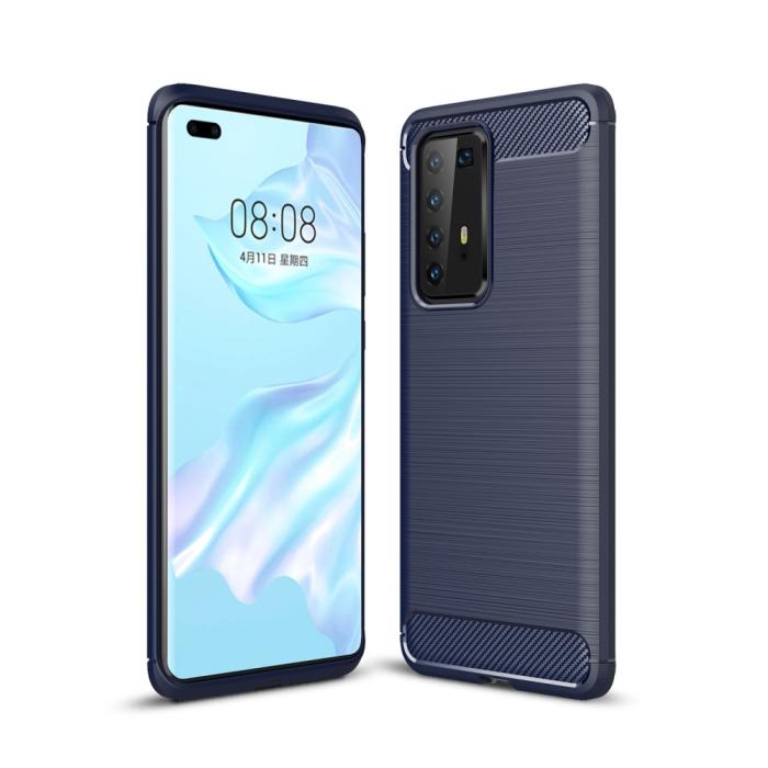 OEM - Carbon Fiber mobilskal till Huawei P40 Pro - Blå