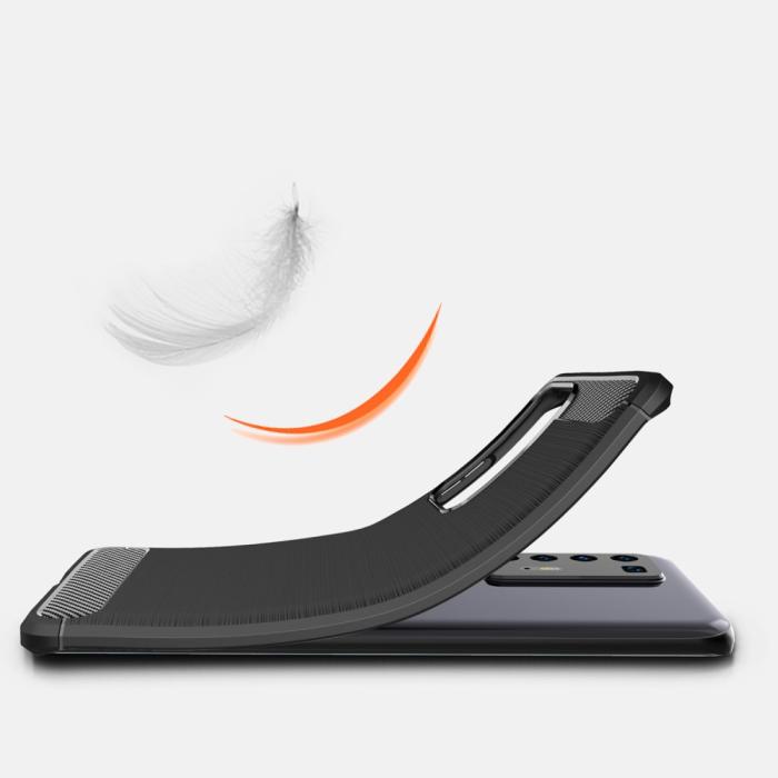 OEM - Carbon Fiber mobilskal till Huawei P40 Pro - Blå