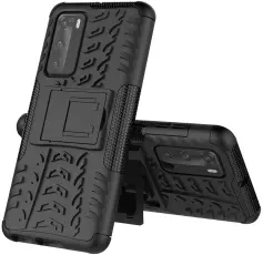 OEM - Tyre Kickstand mobilskal till Huawei P40 - Svart