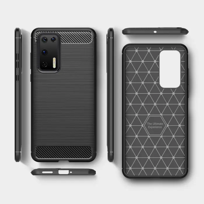 OEM - Carbon Fiber mobilskal till Huawei P40 - Blå