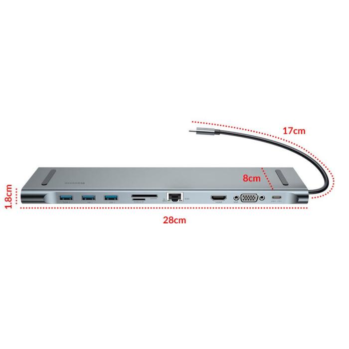 UTGATT - Baseus Enjoyment 10in1 Docking Station HUB adapter