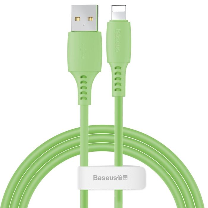 UTGATT4 - Baseus färgglad Kabel USB/ lightning 2.4A 1.2m Grön