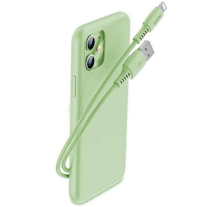 UTGATT4 - Baseus färgglad Kabel USB/ lightning 2.4A 1.2m Grön