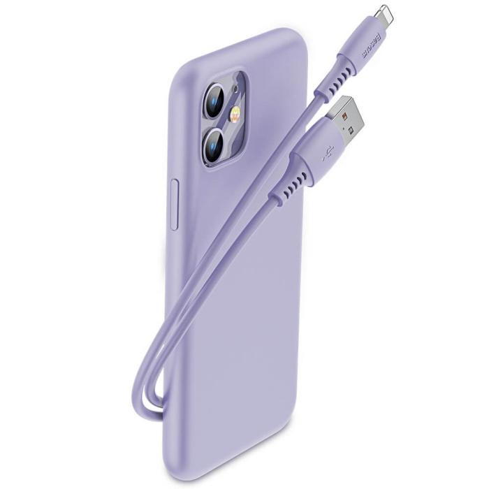 UTGATT4 - Baseus färgglad Kabel USB/ lightning 2.4A 1.2m lila