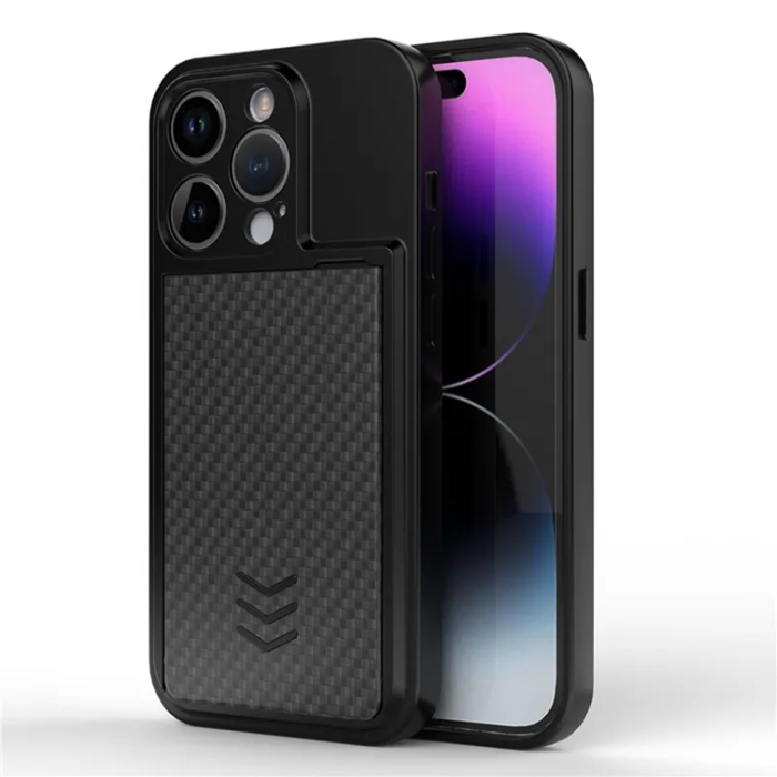 A-One Brand - iPhone 13 Pro Mobilskal Korthållare - Svart
