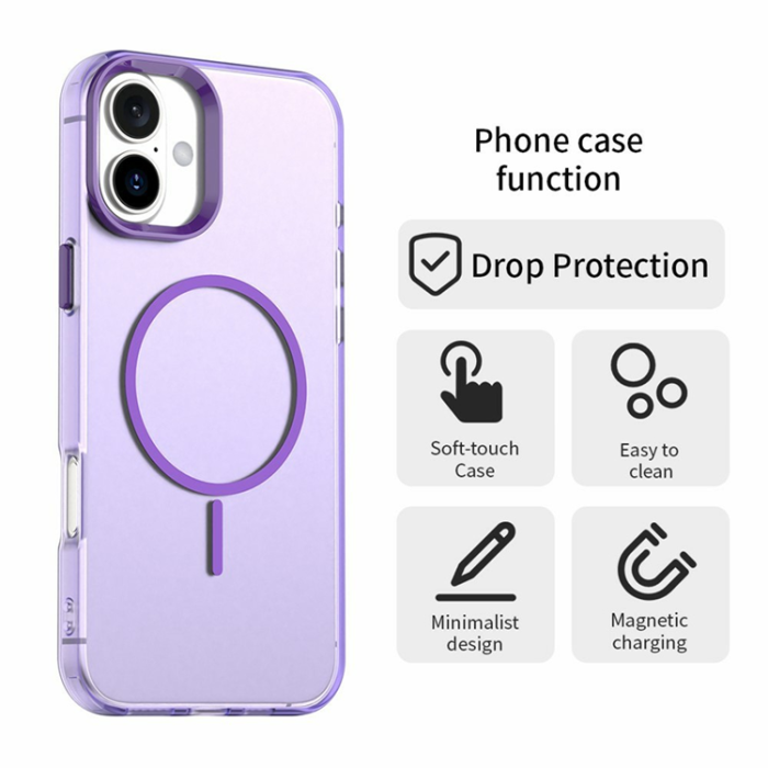 A-One Brand - iPhone 17 Mobilskal MagSafe Candy Color - Lila
