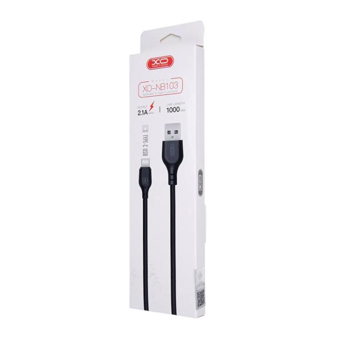 XO - XO USB-A Till USB-C Kabel 1m 2.1A NB103 - Vit