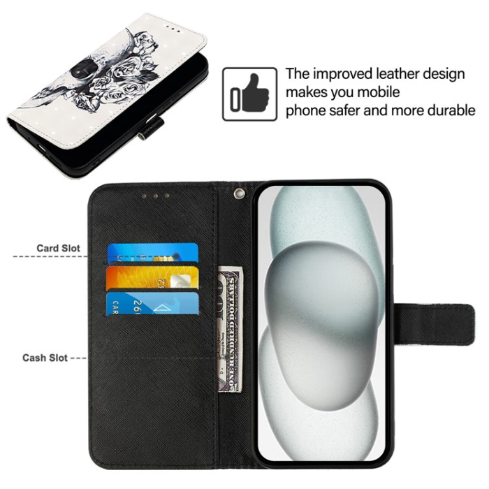 A-One Brand - iPhone 16 Pro Max Plånboksfodral Printing Pattern Med Rem