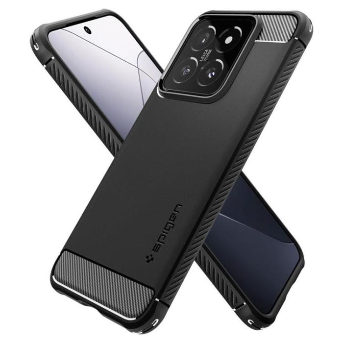 UTGATT - Spigen Xiaomi 14 Mobilskal Rugged Armor - Svart