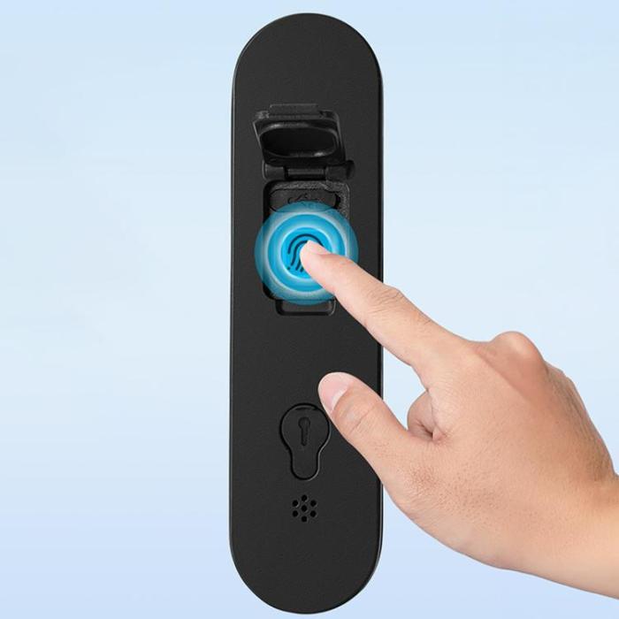 Rockbros - Rockbros SMART Cykellås med Fingeravtrycksläsare och Bluetooth