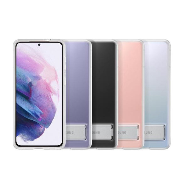 UTGATT5 - Samsung Galaxy S21 Plus Skal Stativ Function - Transparent