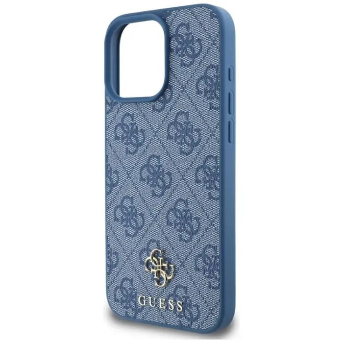 Guess - Guess iPhone 16 Pro Mobilskal MagSafe HC PU 4G Small Classic - Blå
