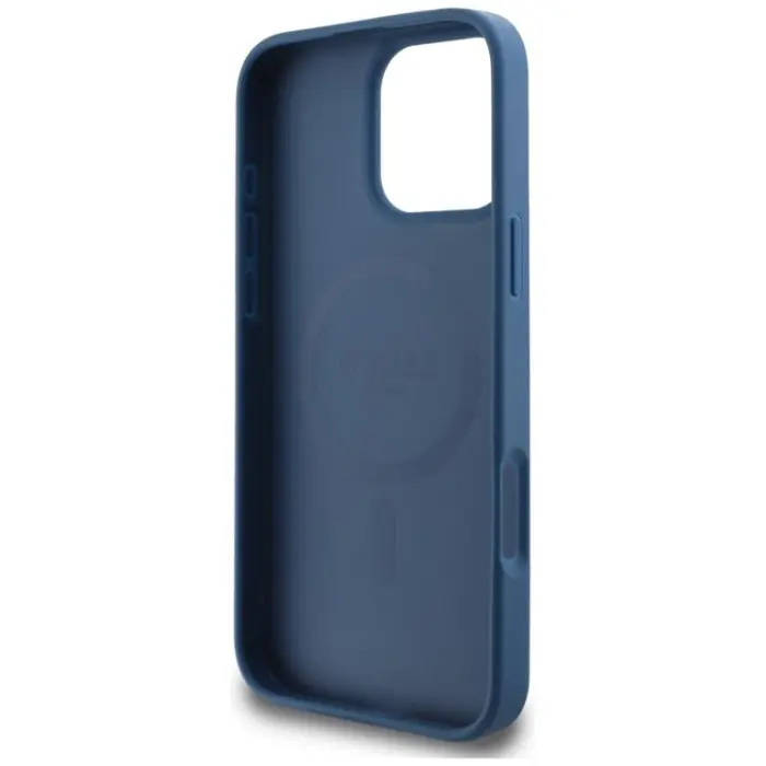 Guess - Guess iPhone 16 Pro Mobilskal MagSafe HC PU 4G Small Classic - Blå