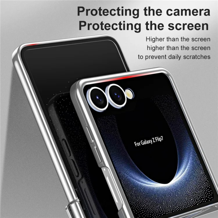 A-One Brand - Galaxy Z Flip 7 Mobilskal Electroplating PC Folding - Silver