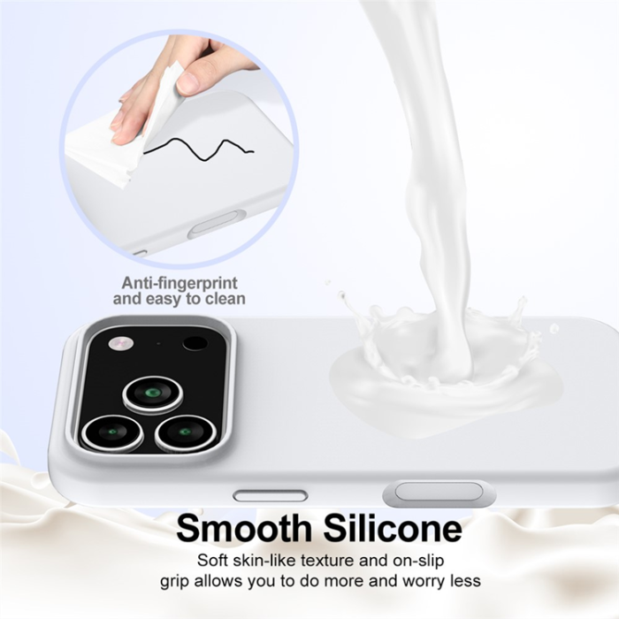 A-One Brand - iPhone 17 Pro Max Mobilskal MagSafe Silikon Anti-Drop - Vit