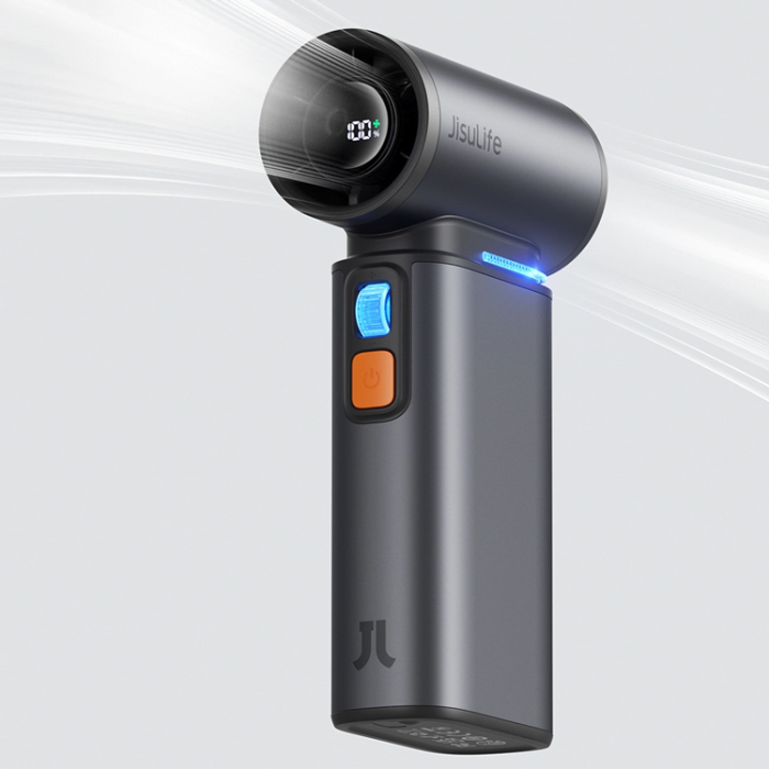 Jisulife - Jisulife Bärbar USB Handfläkt 9000 mAh Ultra1 FA55 - Mörkgrå