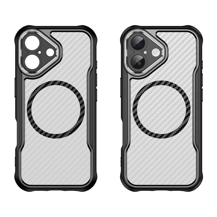 A-One Brand - iPhone 17 Mobilskal MagSafe Carbon Fiber - Svart
