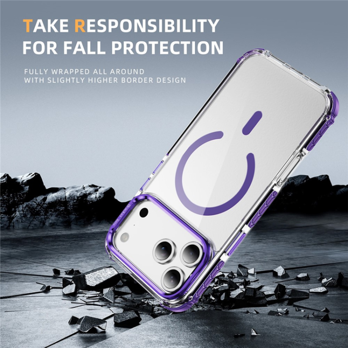 A-One Brand - iPhone 17 Pro Max Mobilskal MagSafe Kickstand - Lila