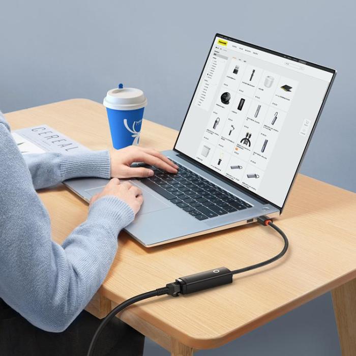 UTGATT1 - Baseus Lite USB-A Ethernet Adapter - Svart