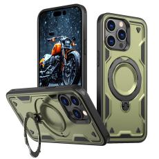 N/A - Mobilskal till iPhone 15 Pro Plast Milit&auml;rskydd Med St&auml;ll - Olivgr&ouml;n