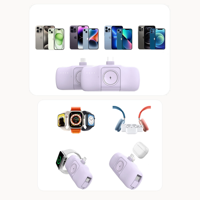 UTGATT - Wozinsky USB-C Mini Powerbank 15W 5000mAh - Lila