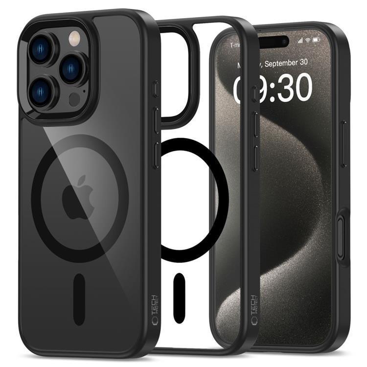 Tech-Protect iPhone 16 Pro Max Mobilskal Magsafe Magmat - Svart/Clear | 2353 | AlltMobil
