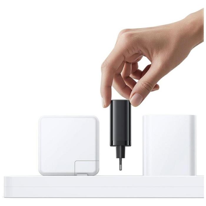 USAMS - USAMS Snabbladdare 65W 1xUSB-C 1xUSB-A Med USB-C Kabel
